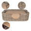 Lit pour chien en rotin tissé à la main avec coussin lavable à la machine Scallop-124076005-97812840
