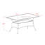 Ensemble de meubles de patio en osier 5 pièces comprenant une table d'extérieur rectangulaire avec plateau en verre et 4 fauteuils de jardin avec coussin-165362613-216518881