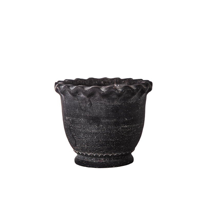Commer Pot Planter, Gray, 6.75" H x 8" W x 8" D