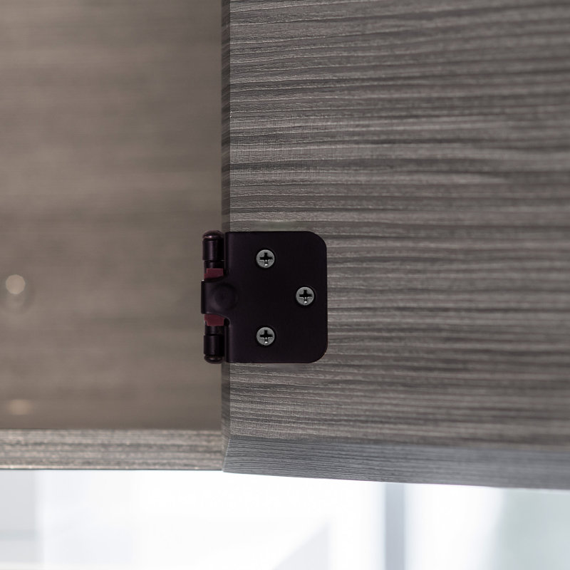 Charnières de porte décalées 2,75 po x 2,75 po, Noir mat