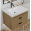 Meuble-lavabo simple 24 po avec lavabo en céramique blanche