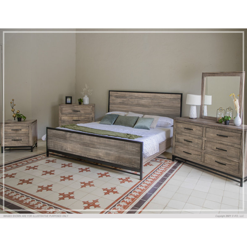 Keepler Solid Wood Platform Bed, California King