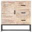 Buffet blanc - Armoire de rangement en bois d'acacia massif