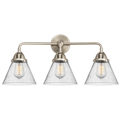 Éclairage pour meuble-lavabo à 2 cônes, 8 po, 3 lumières 26 po Shauna