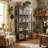 70.9" H Black Glass Display Cabinet With LED Lighting