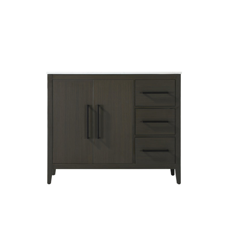 Meuble-lavabo simple 42 po, Brun moka
