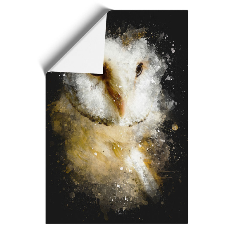 Barn Owl Paint Splash - Frameless Print, 42cm H x 30cm W x 0.1cm D