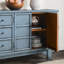 Crafton 4-door Reclaimed Pine Wood Blue Sideboard Buffet 