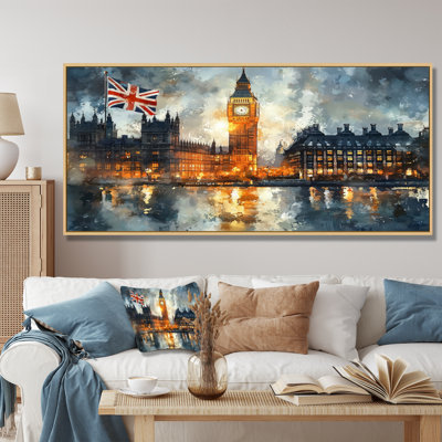 London Big Ben Landscape Glow II - London, art mural