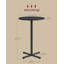Round Metal Base Dining Table-1519746311