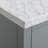 67" Gray Bathroom Vanity Single Left Side Sink White Marble Cabinet