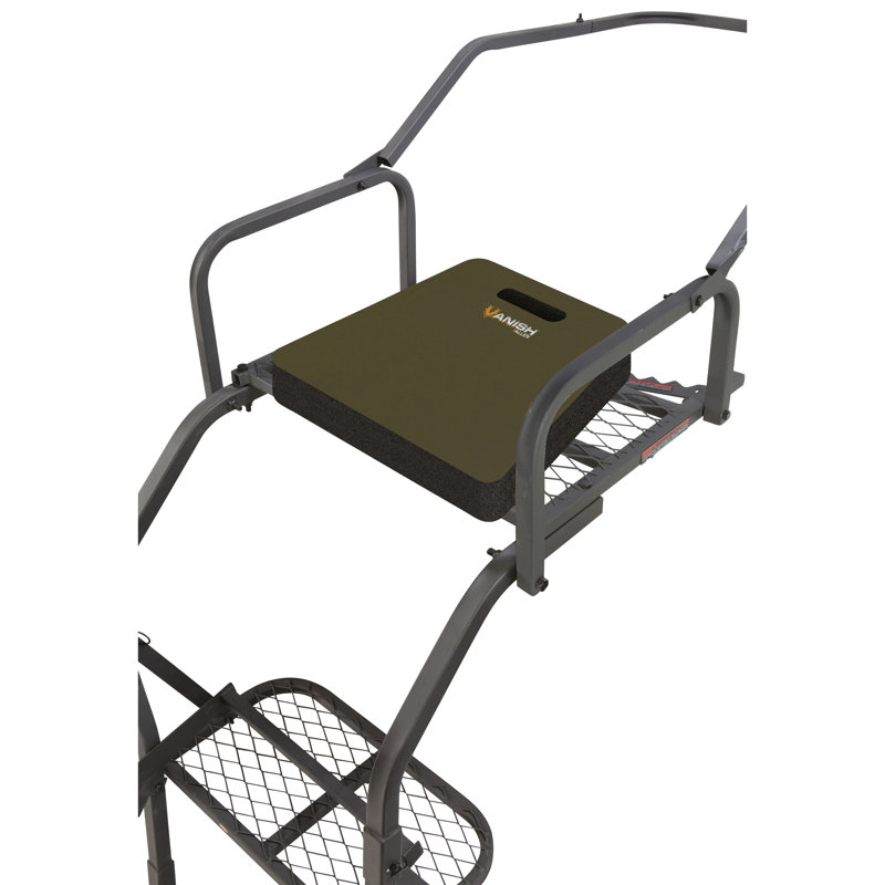Olive Green Foam Outdoor Seat Cushion with Handle