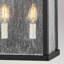 Trevett Matte Black 43.9cm H Clear Glass Outdoor Wall Lantern
