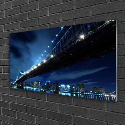 Architecture Bridge City - No Frame Print on Glass