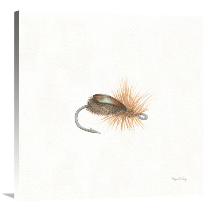 " Gone Fishin II " by Elyse DeNeige, 18" H x 18" W, No Mat, Wrapped Canvas