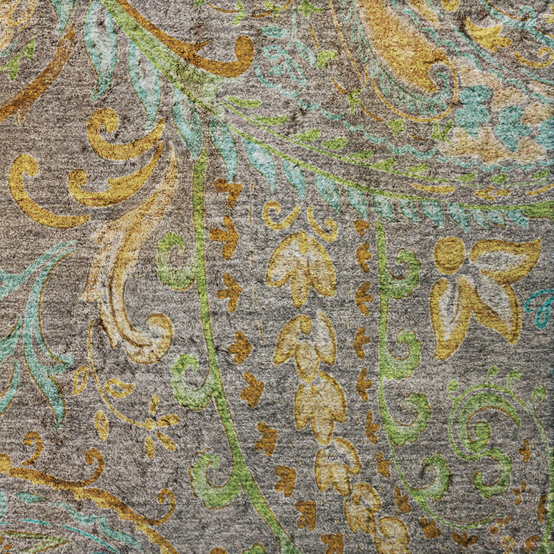 Tapis cachemire de qualité supérieure lavable à la machine ADS533, Taupe, 3 pi x 5 pi