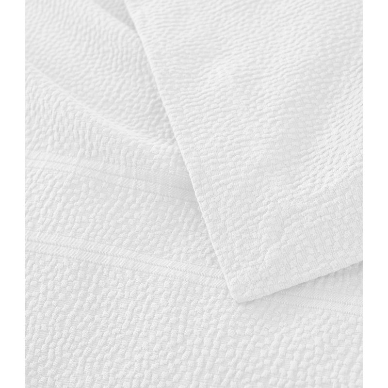 Montauk 100% Cotton Coverlet, White, California King Coverlet