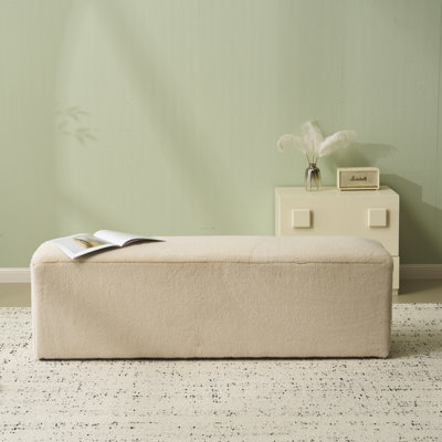 Repose-pieds long et moelleux Almond, repose-pieds simple et moderne pour un usage domestique