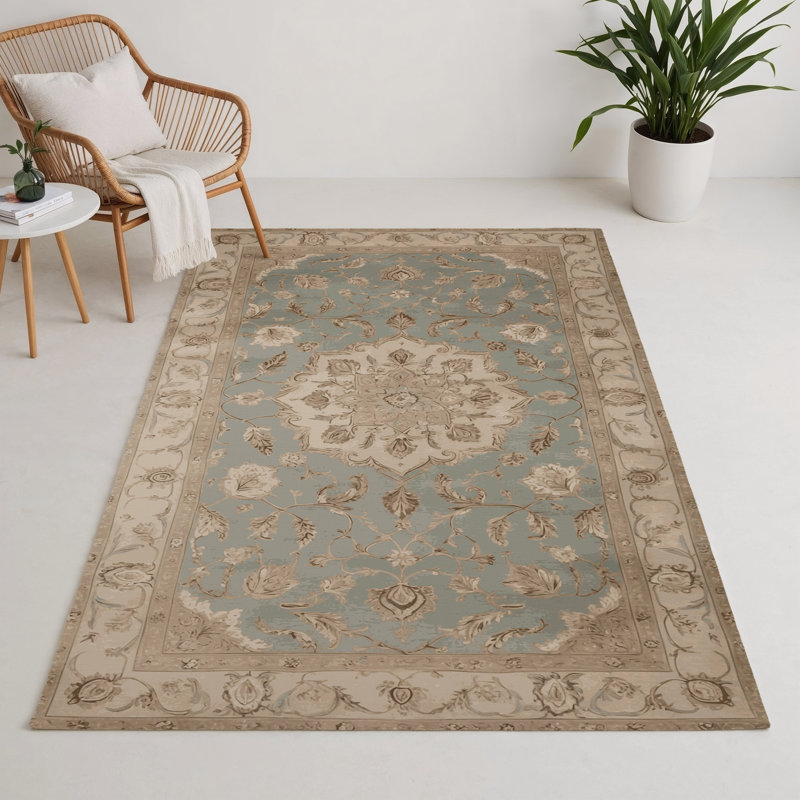 Tapis gris d'intérieur et d'extérieur Tabriz, Rectangulaire 3 pi x 5 pi
