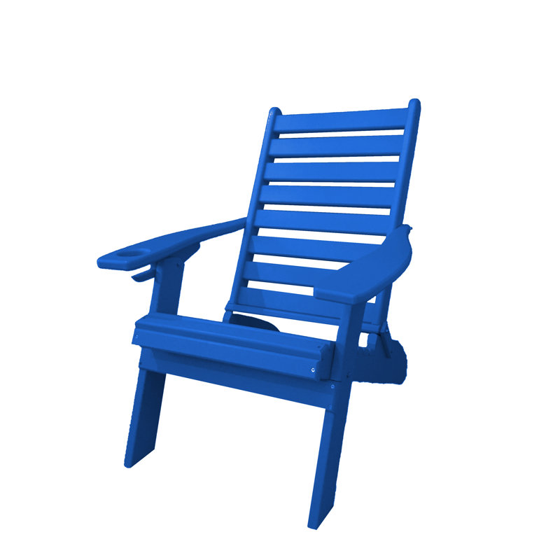 Dermando Foldable Outdoor Adirondack Chair, Blue