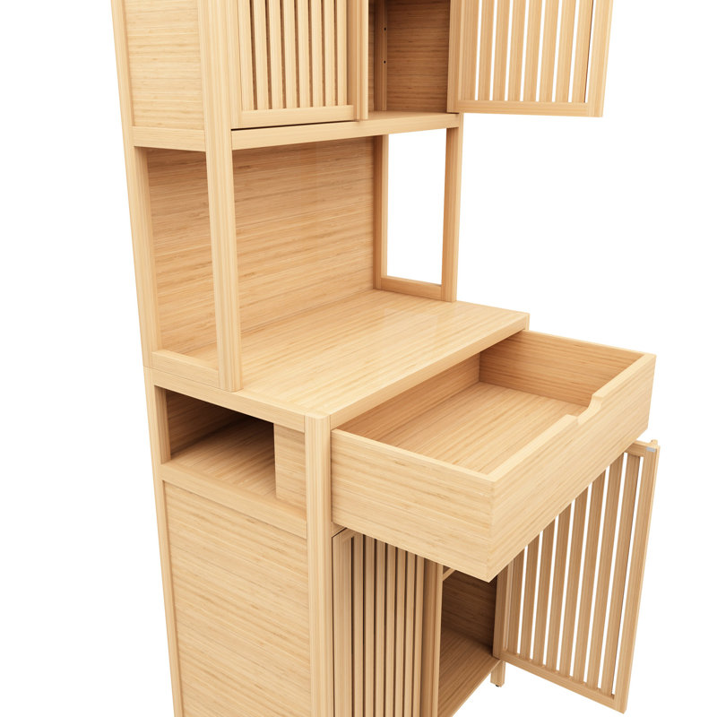 Armoire à thé naturelle, rangement à 1 ou 2 tiroirs, conception rustique, pour la maison et la salle de bain, 70,8 po X 27,08 15,02 po, 55,94 lb, très grand décor de salle de bain