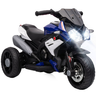 HOMCOM Kids Electric Motorcycle with 3 Wheels, Headlight, Music, Horn