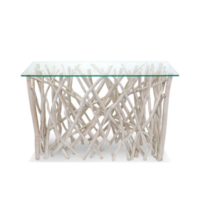 45'' Glass Top Console Table
