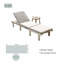 Sadir 200cm Long Acacia Sun Lounger-1211887816