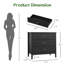 Commode 3 tiroirs en bois, 31,9 po de largeur, 30,1 po de hauteur-2095012883