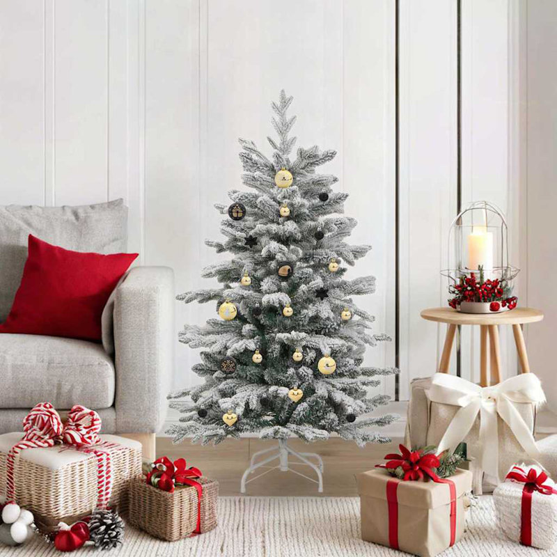 vidaXL Christmas Bauble Plastic, Black/Gold