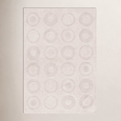 Mullen Ivory Washable Hand-Woven Cotton Rug