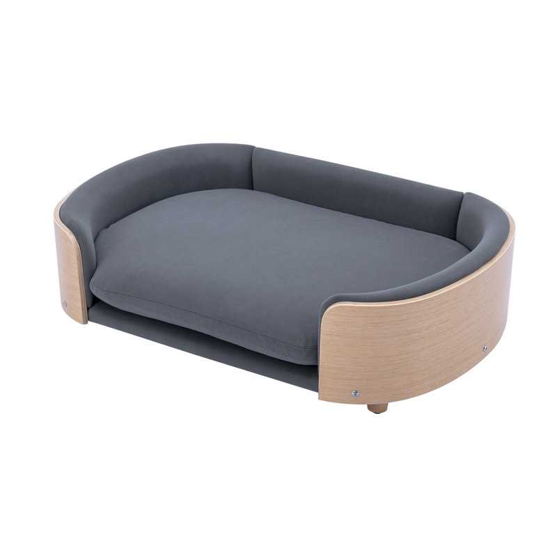 Lit pour chat Élizagarte, H 11,02 po x l 38,58 po x P 26,77 po, Gris foncé