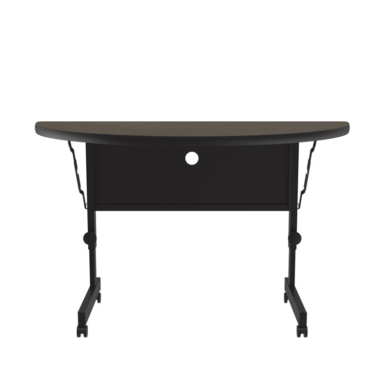 Table de formation à hauteur réglable demi-ronde 48 po avec roulettes 48 po