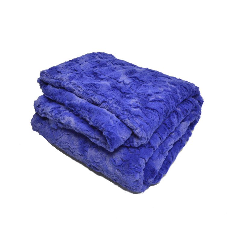 Jeté brossé, Bleu