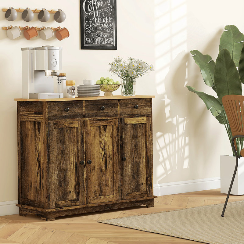 Accent Cabinet With Drawer, Rustic Brown