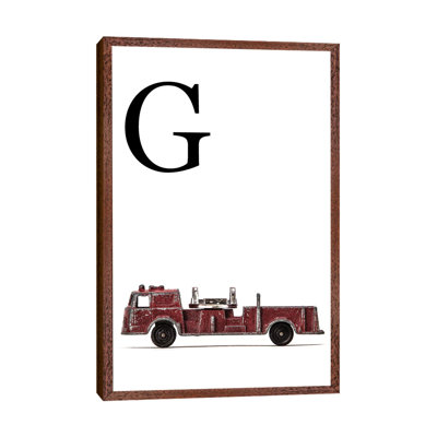 G Fire Engine Letter - Print on Canvas