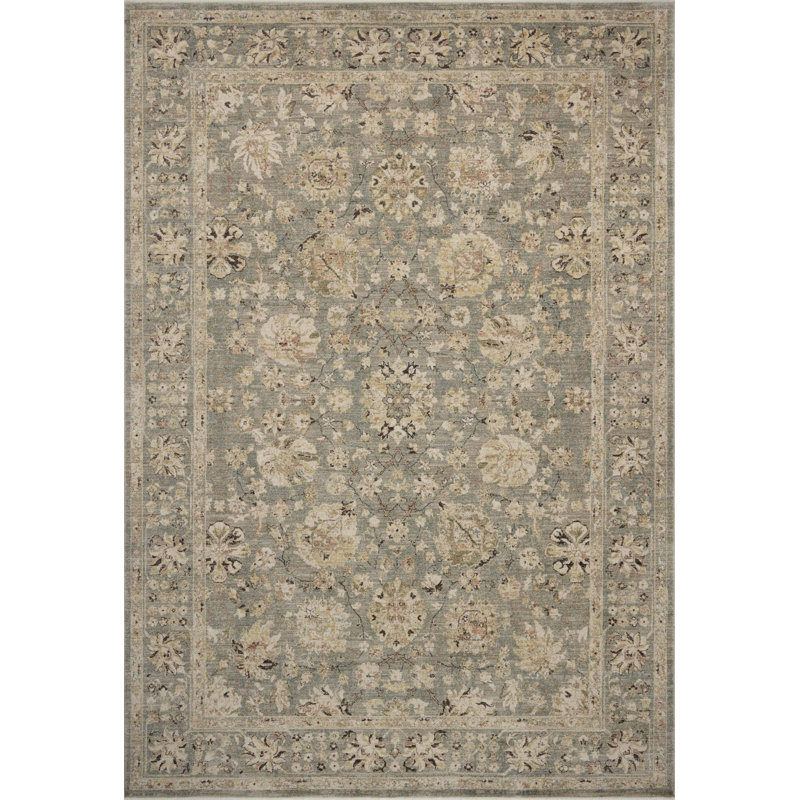 Loloi Soraya Fog / Sand Traditional Area Rug, Rectangle 6'7" x 9'2"