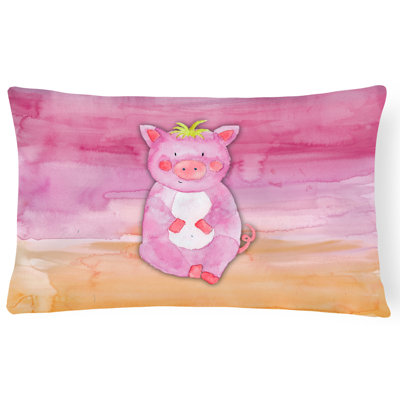  Coussin lombaire aquarelle cochon