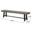 Banc en bois gris pour créer un espace d'équilibre extérieur
