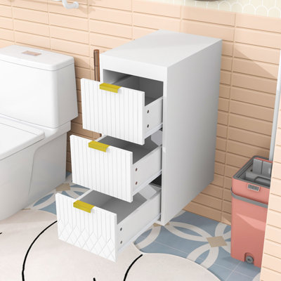 Armoire de salle de bain murale flottante avec tiroirs