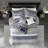 7 Piece Comforter Navy Queen - Luxury Dazzling Delicate-117429515-117429516