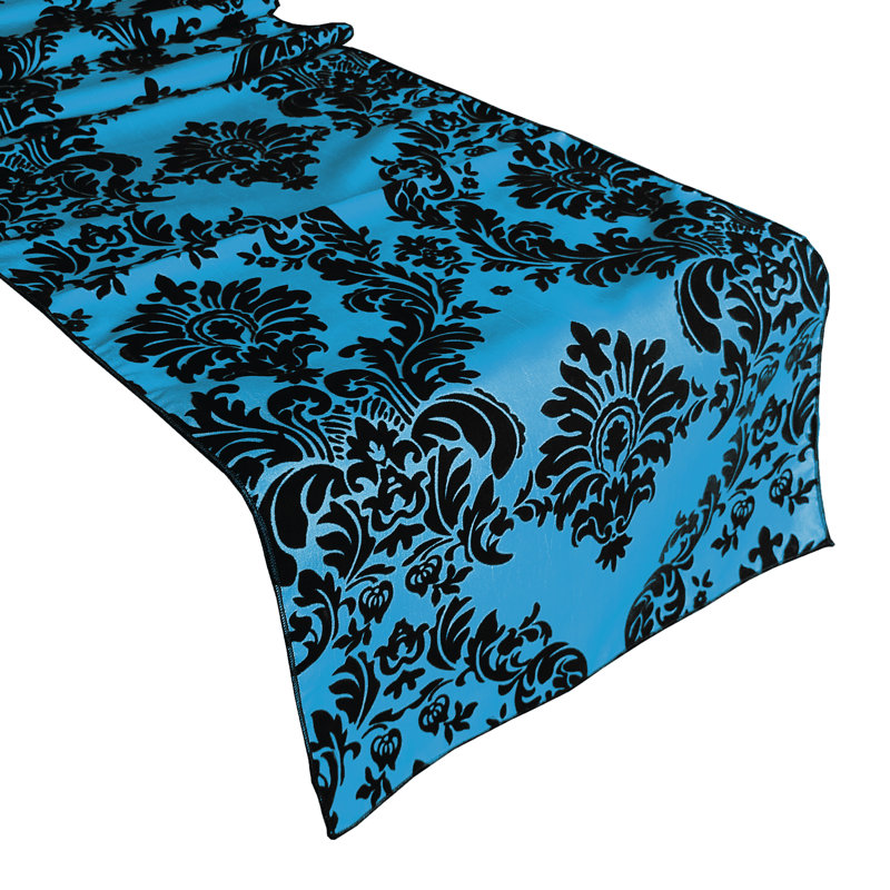 Batum, 72" x 12", Black/Turquoise
