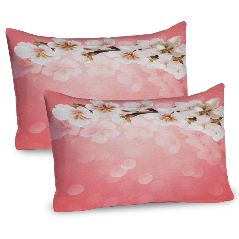 Ensemble de 2 taies décoratives corail Ambesonne 26 "x20" corail vert Ambesonne