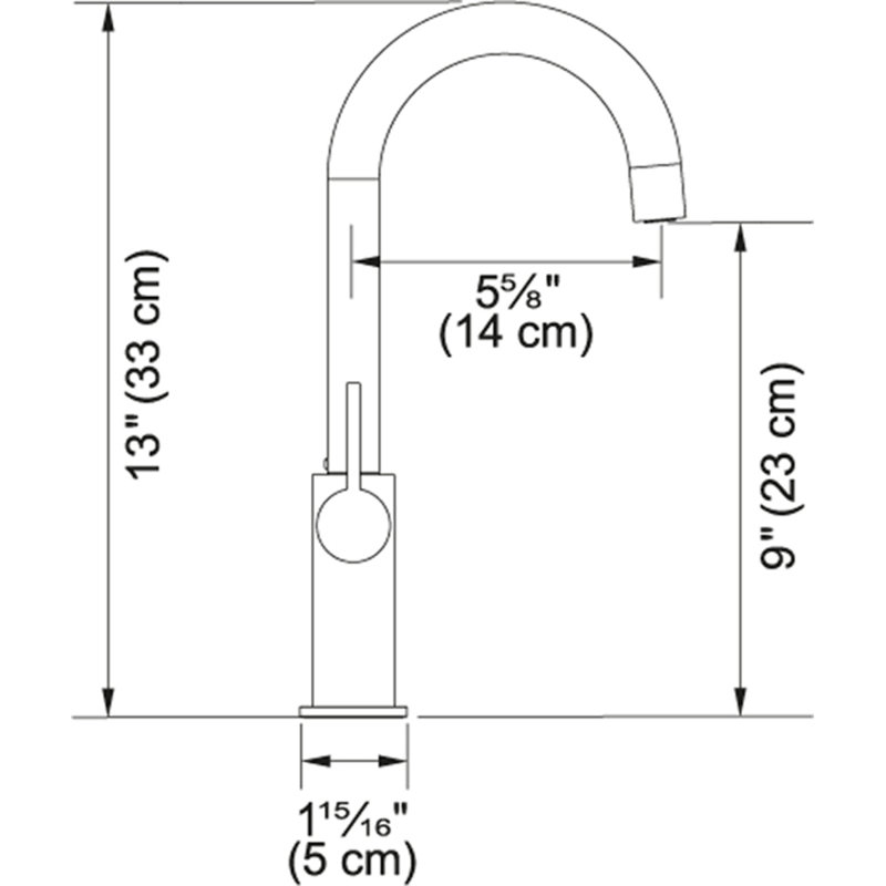Ambient Single Handle Kitchen Faucet, Satin Nickel