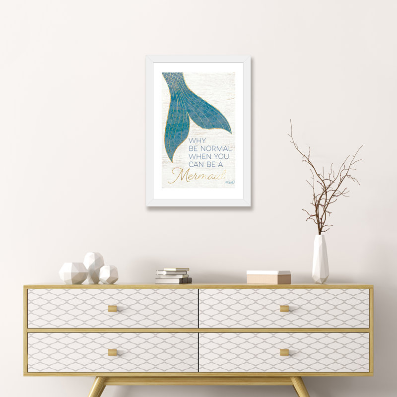Pourquoi être normal? par Kate Sherrill - impression d'art graphique, Papier encadré blanc, H 24 po x l 16 po x P 1 po, Blanc