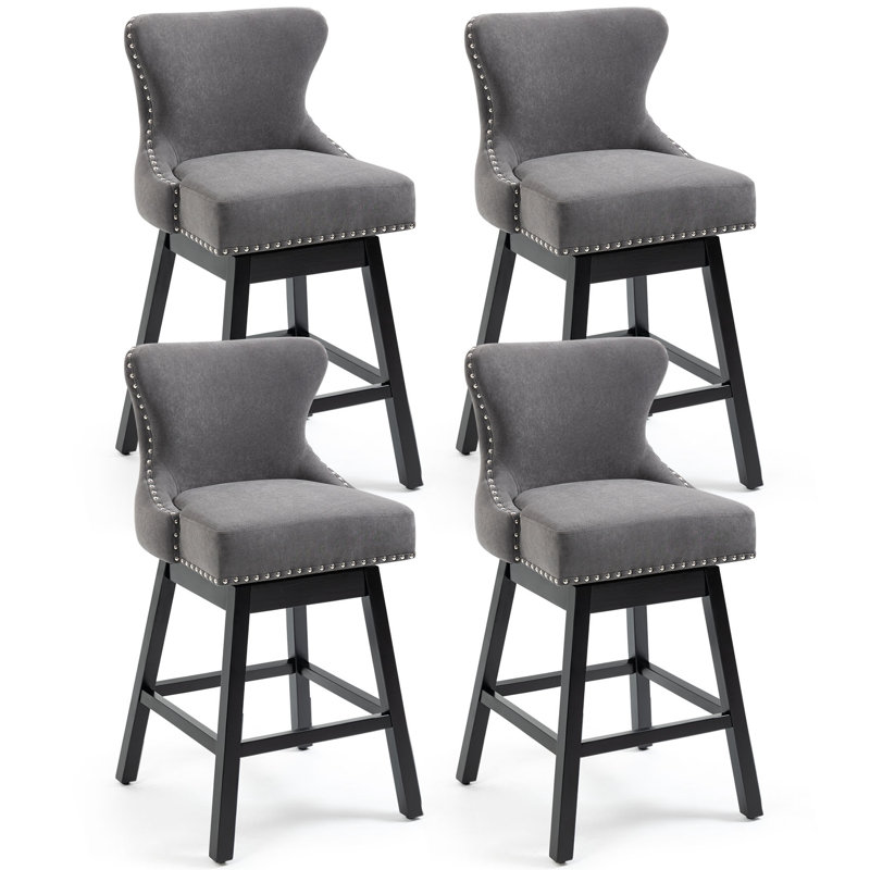 Tabouret pivotant 29 po Angelicamae, 4, Gris