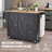 Kitchen Island Cart Rolling Storage Cabinet On Wheel With Drawer & Shelves