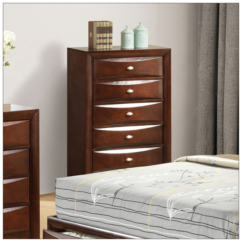 Mobilier de chambre à coucher 1 pièce, Cerisier