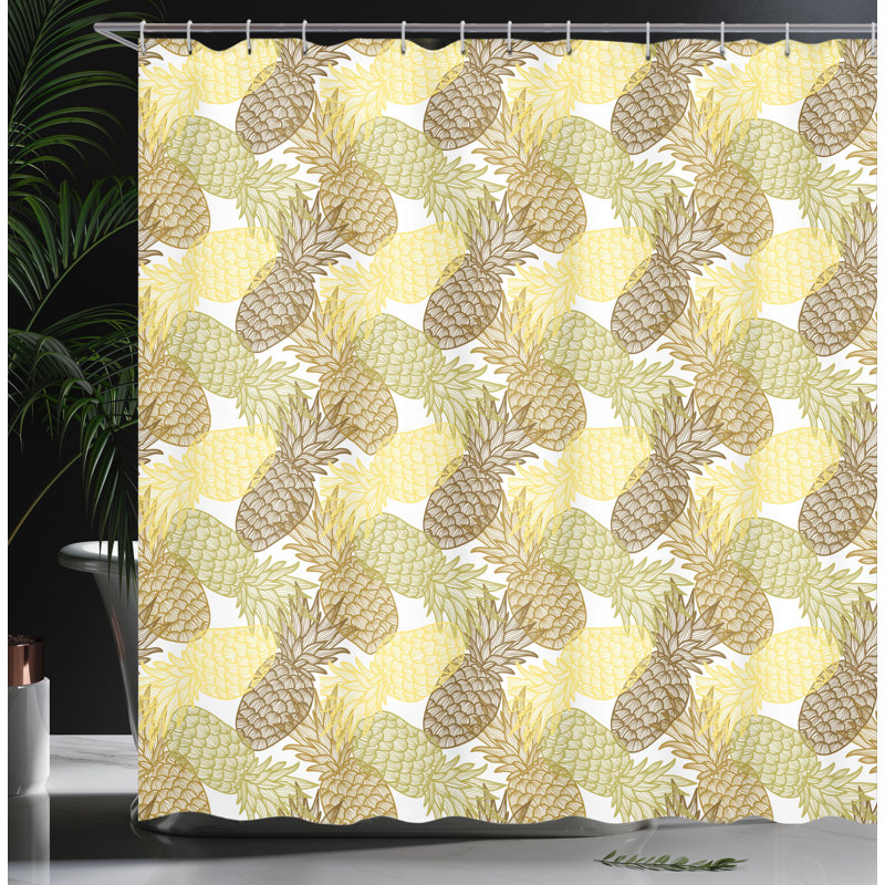 Shower Curtain with Hooks Included, 70" H x 69" W