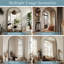 Miroir surdimensionné arqué en métal surdimensionné-538980989-570231710
